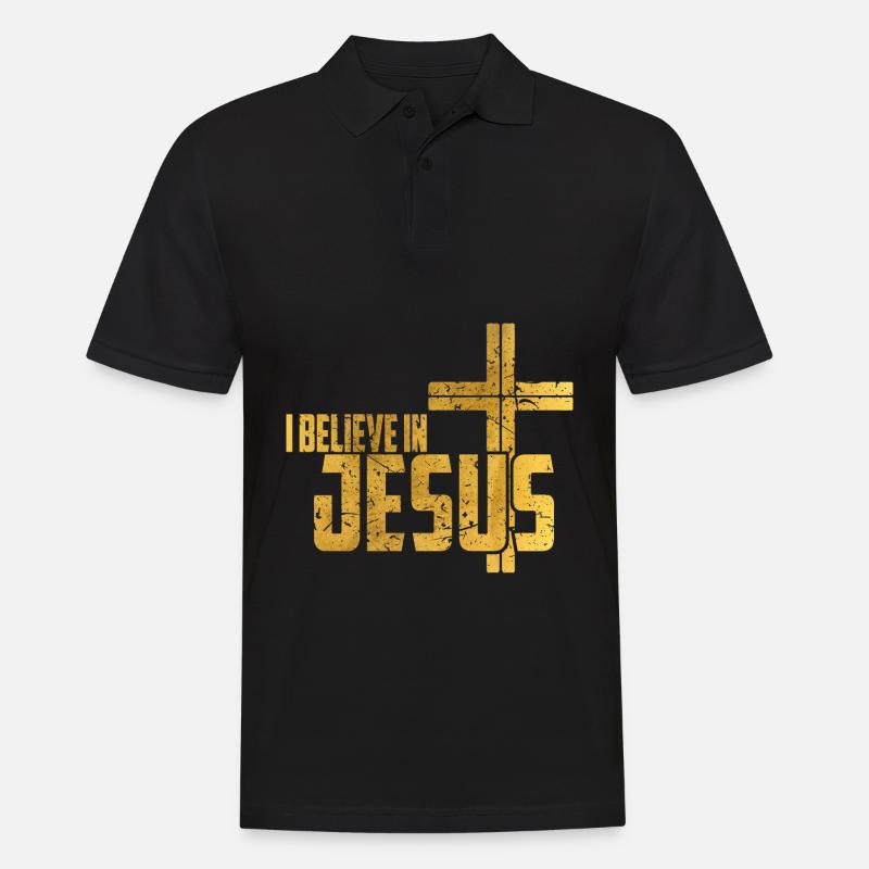 Jesus Christus - Männer Poloshirt - Schwarz