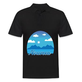 Noumea Traumurlaub in Blau - Männer Poloshirt - Schwarz - Vorne - Kai (181cm)