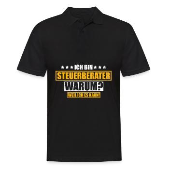 Steuerberater - Weil Ich Es Kann Geschenke für Ste - Männer Poloshirt - Schwarz - Vorne - Kai (181cm)