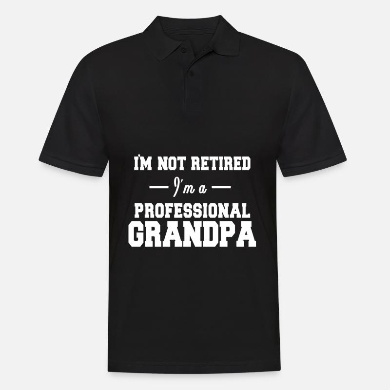 Opa - Männer Poloshirt - Schwarz