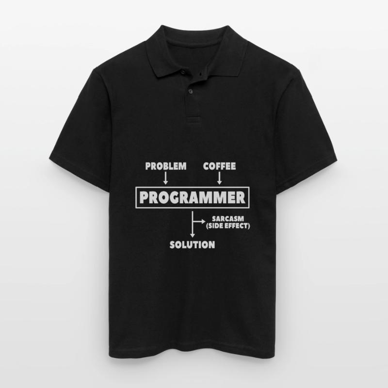 Coding Programmierer Nerd Informatik Kaffee Männer Poloshirt
