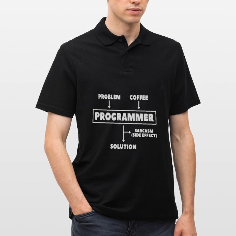 Coding Programmierer Nerd Informatik Kaffee Männer Poloshirt