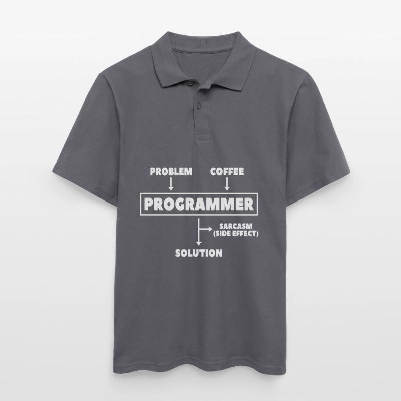 Coding Programmer Nerd Computer Science Coffee Men's Polo Shirt