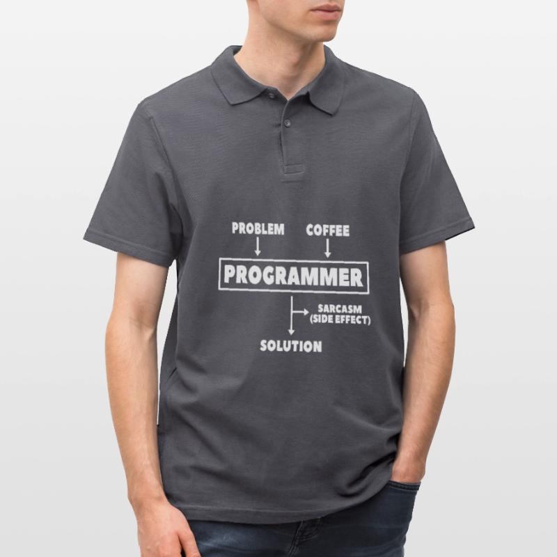 Coding Programmer Nerd Computer Science Coffee Men's Polo Shirt