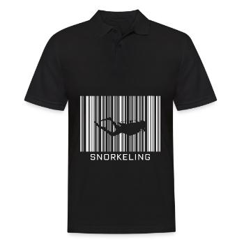 Schnorcheln Hobby mit Barcode - Männer Poloshirt - Schwarz - Vorne - Kai (181cm)