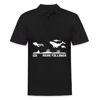 Ich Meine Follower Wale Schildkröten Haie Tauchen - Männer Poloshirt - Schwarz - Vorne - Kai (181cm)