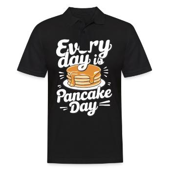 Pancakes Breakfast Food Pancake - Men's Polo Shirt - black - Front - Kai (181cm)
