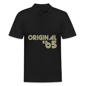 65 years old - Men's Polo Shirt - black - Front - Kai (181cm)