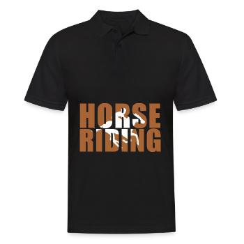 Riding hobby in name - Men's Polo Shirt - black - Front - Kai (181cm)