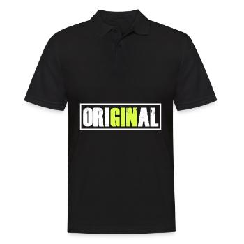 OriGINal GIN Liebhaber Gin - Männer Poloshirt - Schwarz - Vorne - Kai (181cm)