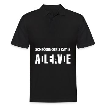 Le cadeau de Nerd Geek de la physique du chat de Schrodinger - Polo Homme - noir - Devant - Kai (181cm)