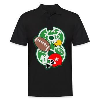 Fußball 8. Geburtstagsparty Nummer 8 - 8 Jahre - Männer Poloshirt - Schwarz - Vorne - Kai (181cm)