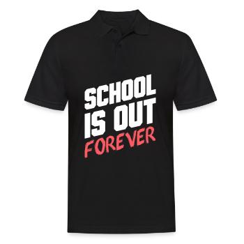 Schulabschluss - Männer Poloshirt - Schwarz - Vorne - Kai (181cm)