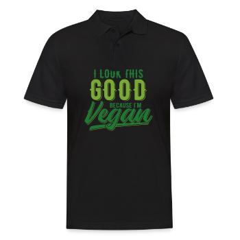 VEGAN - Polo Homme - noir - Devant - Kai (181cm)