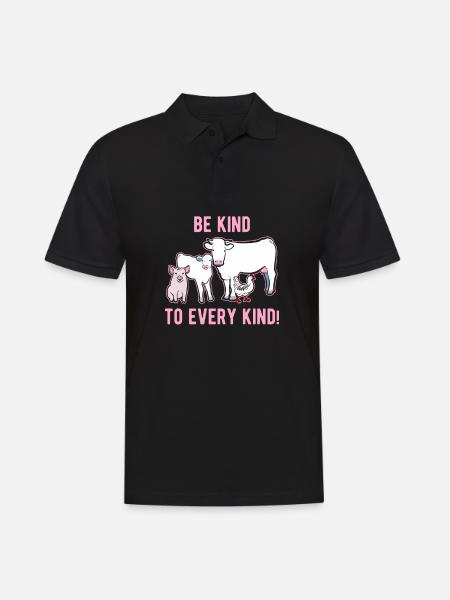 Be nice to animals - Men's Polo Shirt - black