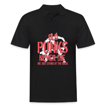 Old punks never die gift idea - Men's Polo Shirt - black - Front - Kai (181cm)