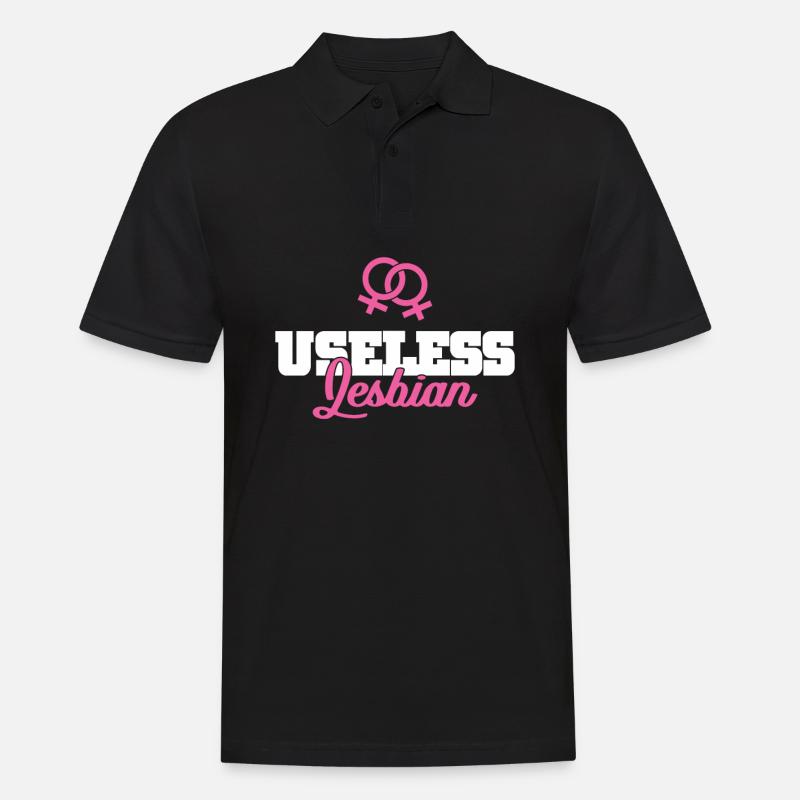 Lesbe - Männer Poloshirt - Schwarz