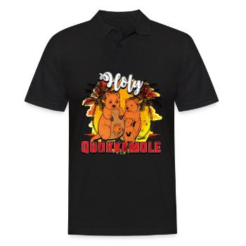 Quokka - Männer Poloshirt - Schwarz - Vorne - Kai (181cm)