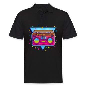 80s party - Men's Polo Shirt - black - Front - Kai (181cm)