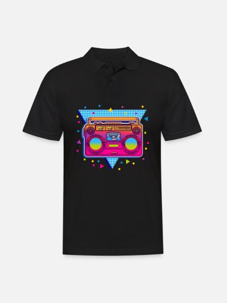 Fête des années 80 - Polo Homme - noir