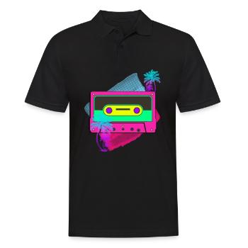 80s party - Men's Polo Shirt - black - Front - Kai (181cm)