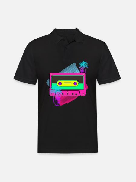 80s party - Men's Polo Shirt - black