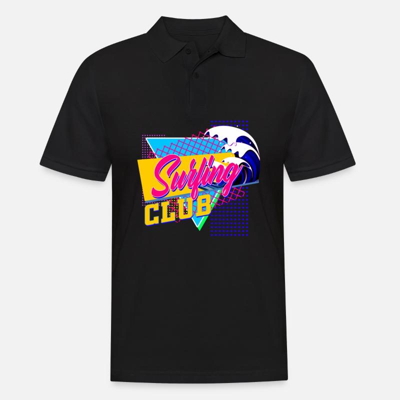 80er party - Männer Poloshirt - Schwarz