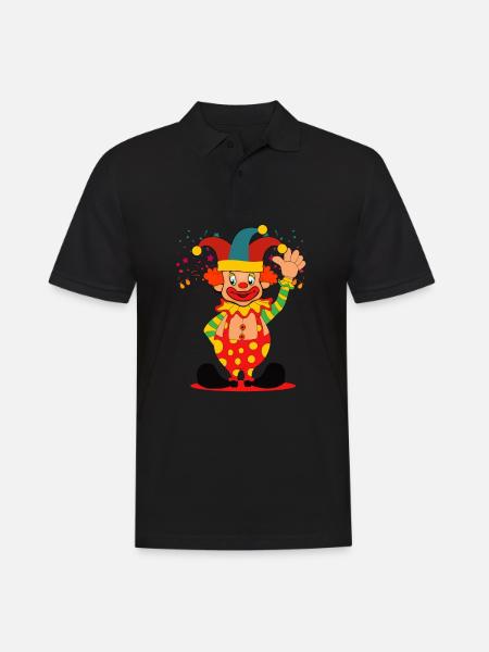 Clown Karneval - Männer Poloshirt - Schwarz