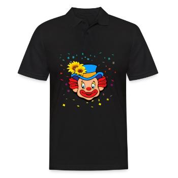 Karneval Clown - Männer Poloshirt - Schwarz - Vorne - Kai (181cm)