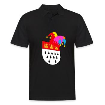 Köln Karneval - Männer Poloshirt - Schwarz - Vorne - Kai (181cm)