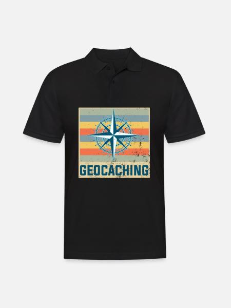 geocaching - Polo Homme - noir