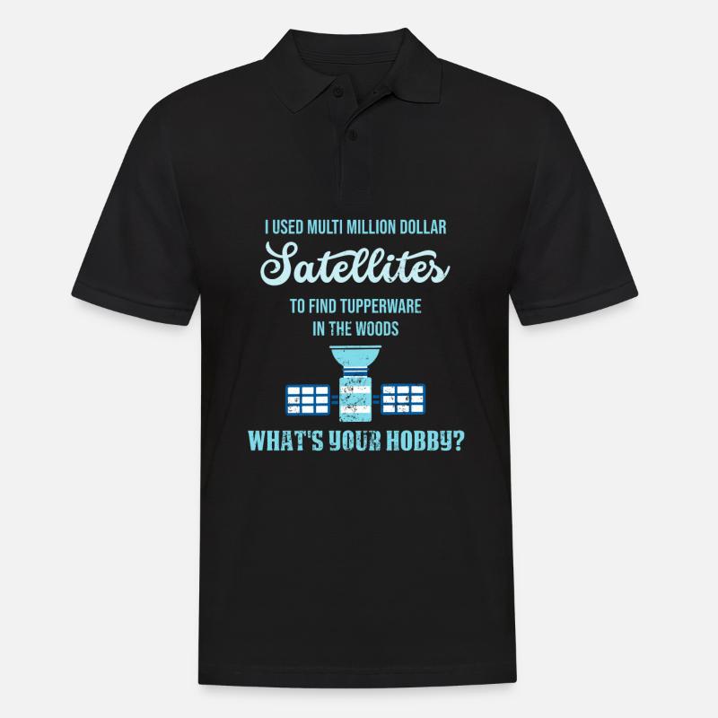 Geocaching - Männer Poloshirt - Schwarz