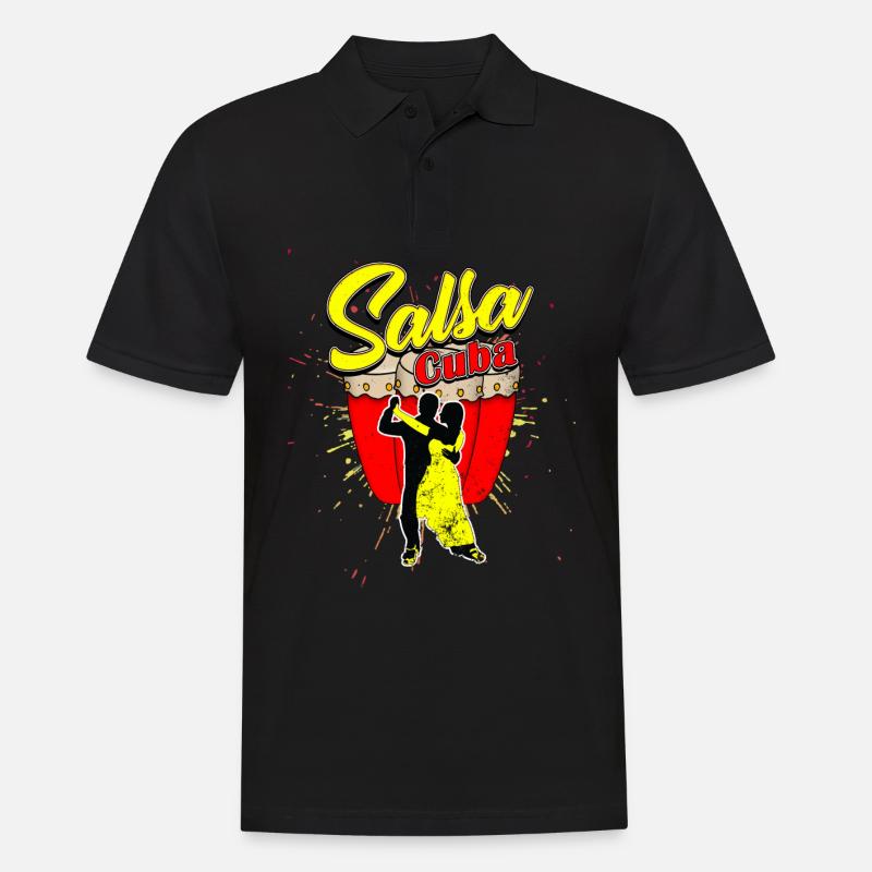 Salsa - Männer Poloshirt - Schwarz