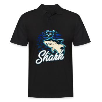 shark - Men's Polo Shirt - black - Front - Kai (181cm)