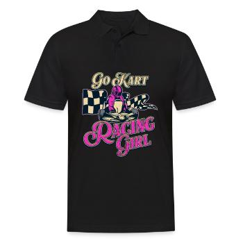 Go Kart - Männer Poloshirt - Schwarz - Vorne - Kai (181cm)