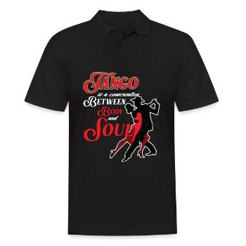 Tango, Tango Tänzer - Männer Poloshirt - Schwarz - Vorne - Kai (181cm)