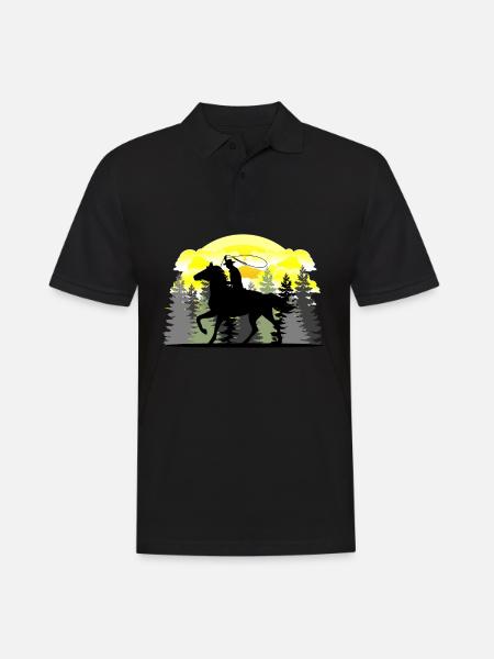 Western riding - Men's Polo Shirt - black