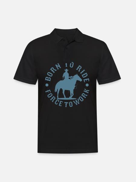 équitation Western - Polo Homme - noir