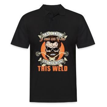 Welding - Men's Polo Shirt - black - Front - Kai (181cm)