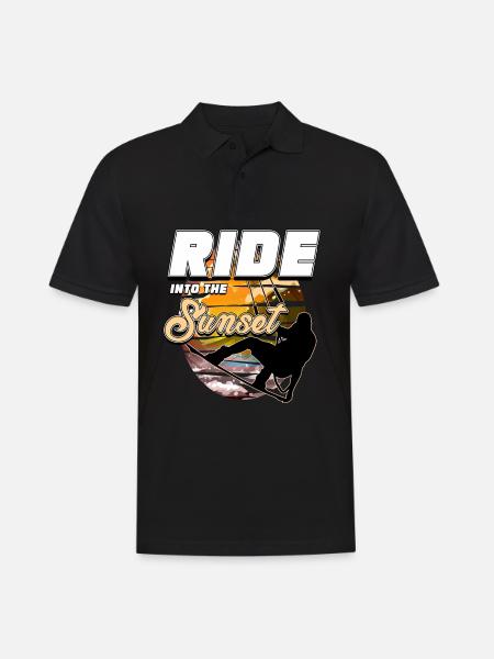 Kitesurfing, kiteboarding - Men's Polo Shirt - black