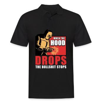 Welding - Men's Polo Shirt - black - Front - Kai (181cm)