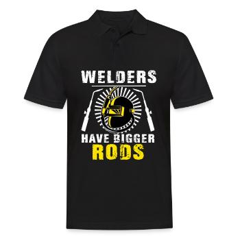 Welding - Men's Polo Shirt - black - Front - Kai (181cm)