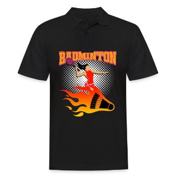 Badminton - Männer Poloshirt - Schwarz - Vorne - Kai (181cm)