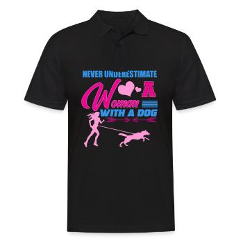 Hunde Sport, Canicross - Männer Poloshirt - Schwarz - Vorne - Kai (181cm)