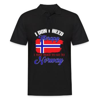 Norway, travel destination, troll - Men's Polo Shirt - black - Front - Kai (181cm)