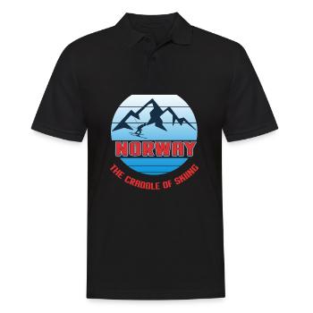 Norway, Scandinavia, fishing - Men's Polo Shirt - black - Front - Kai (181cm)