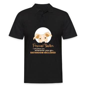 Greyhound, dog , whippet - Men's Polo Shirt - black - Front - Kai (181cm)
