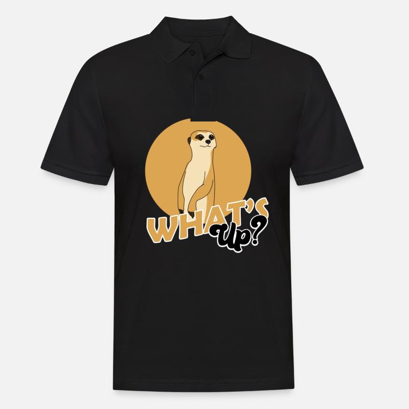 Erdmännchen, Erdmännchen süss, Erdmännchen Wache - Männer Poloshirt - Schwarz