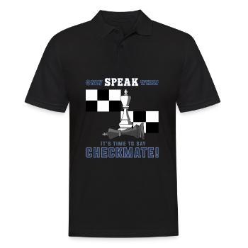 Chess, chess checkmate, chess pawns - Men's Polo Shirt - black - Front - Kai (181cm)