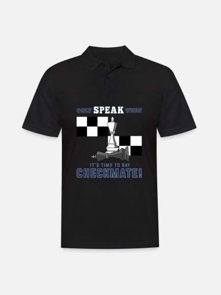 Chess, chess checkmate, chess pawns - Men's Polo Shirt - black